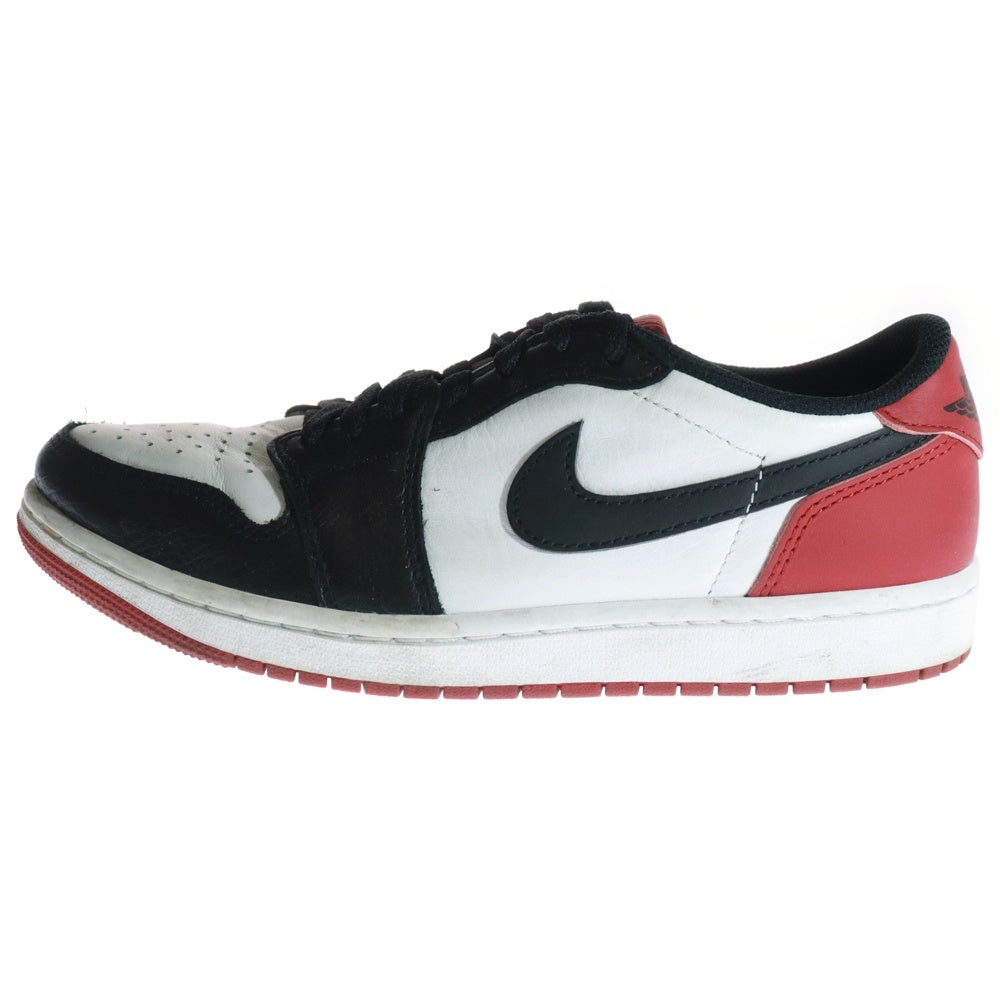 NIKE(ナイキ) AIR JORDAN 1 RETRO LOW OG BLACK TOE CZ0790-106 エアジョーダン1 レトロ ロー ブラックトゥ ローカットスニーカー US7.5/25.5cm ホワイト/レッド