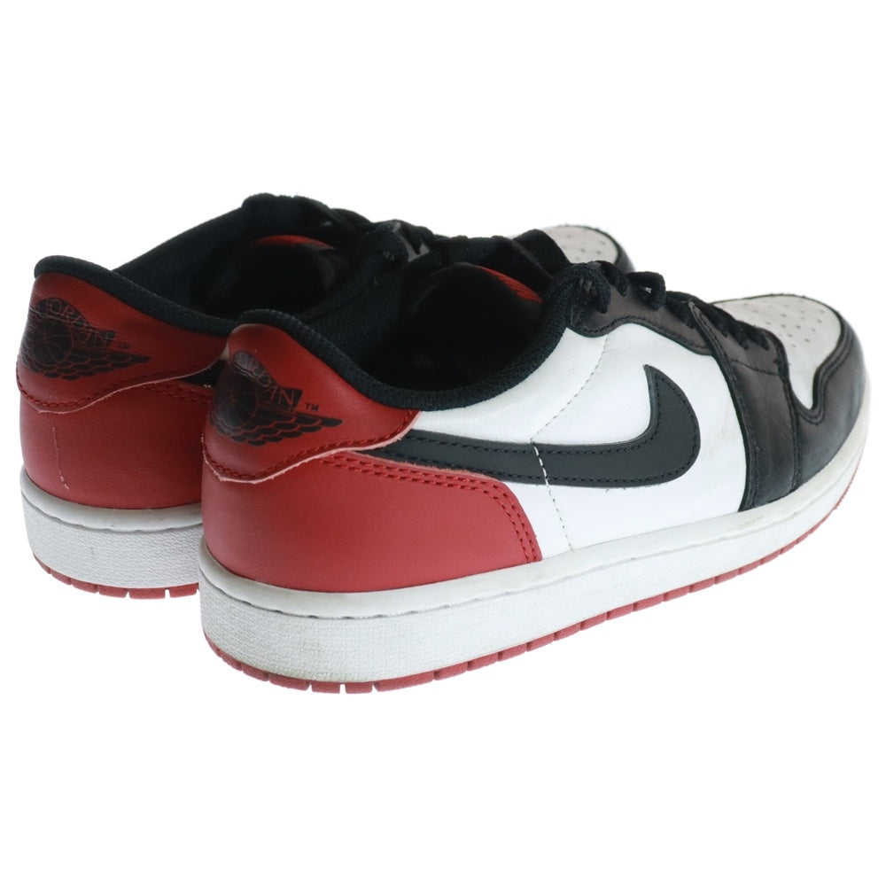 NIKE(ナイキ) AIR JORDAN 1 RETRO LOW OG BLACK TOE CZ0790-106 エアジョーダン1 レトロ ロー ブラックトゥ ローカットスニーカー US7.5/25.5cm ホワイト/レッド