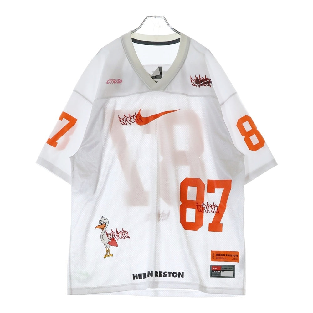 NIKE(ナイキ) HERON PRESTON CI2060-100 ヘロンプレストン ゲームシャツ メッシュ ホワイト