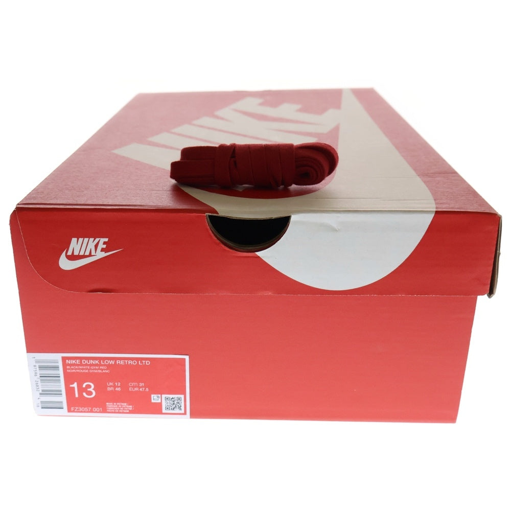 NIKE(ナイキ) DUNK LOW RETRO LTD BIKER TATTOOS FZ3057-001 ダンク バイカータトゥー ローカットスニーカー US13/31cm ブラック/レッド