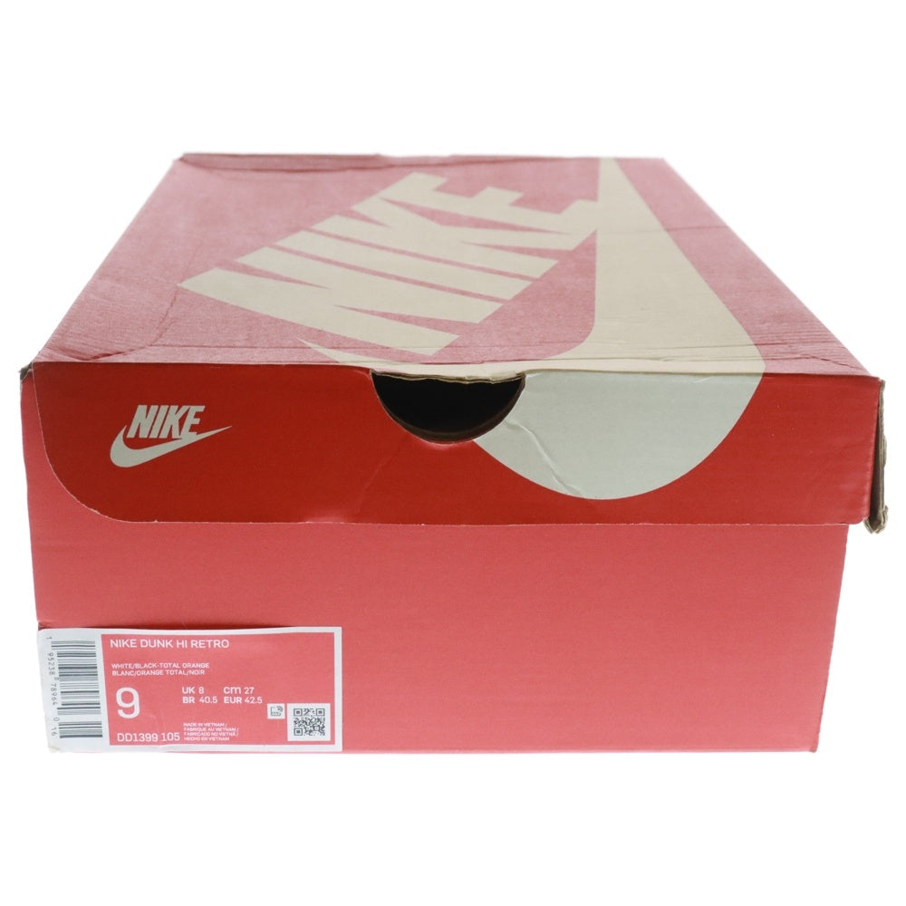 NIKE(ナイキ) DUNK HIGH RETRO CHAMPIONSHIP DD1399-105 ダンク レトロ チャンピオンシップ ハイカットスニーカー US9/27.0cm ブラック/ホワイト