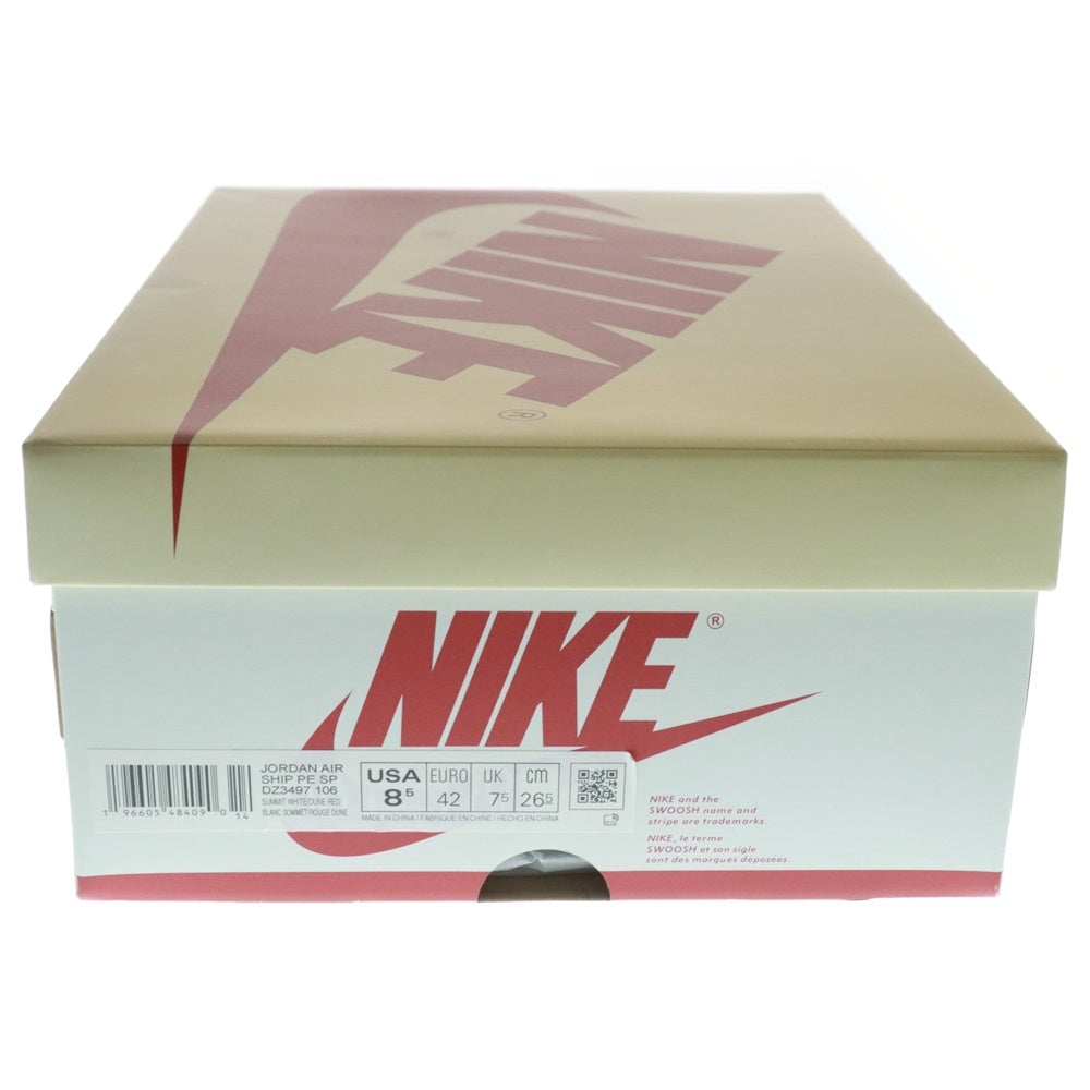 NIKE(ナイキ) JORDAN AIR SHIP SP EVERY GAME DUNE RED DZ3497-106 ジョーダン エアシップ エブリゲーム デューンレッドハイカットスニーカー US8.5/26.5cm ホワイト/レッド