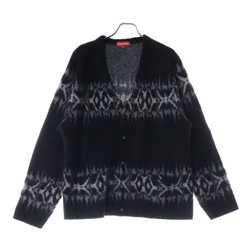 SUPREME(シュプリーム) 22AW Abstract Stripe Cardigan アブストラクト ストライプモヘヤニットカーディガン ブラック