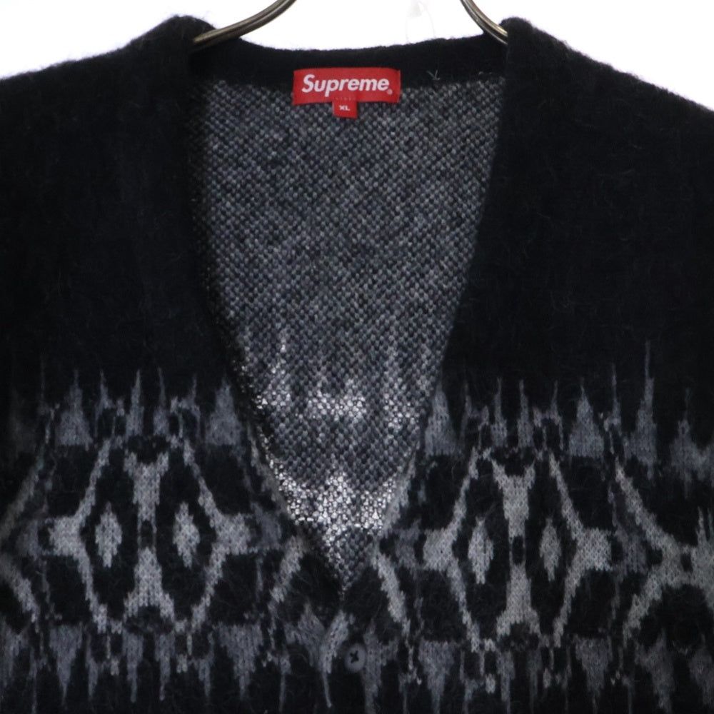 SUPREME(シュプリーム) 22AW Abstract Stripe Cardigan アブストラクト ストライプモヘヤニットカーディガン ブラック