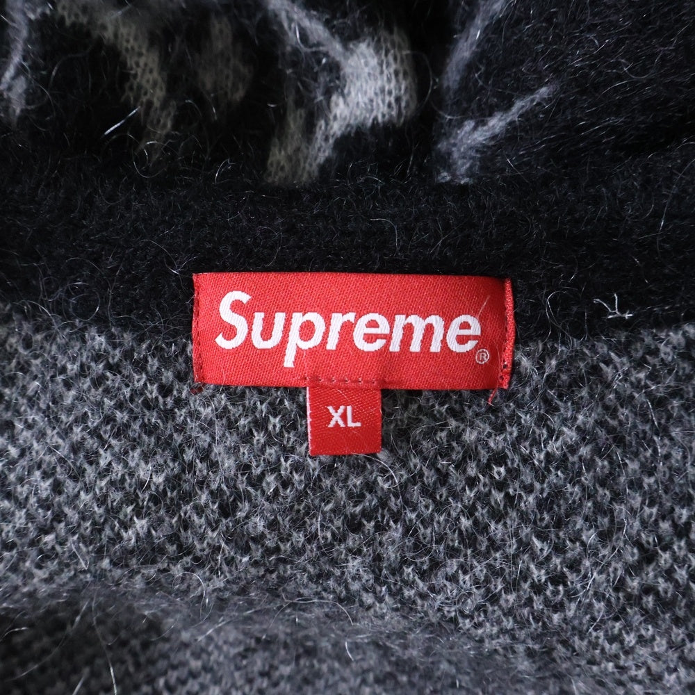 SUPREME(シュプリーム) 22AW Abstract Stripe Cardigan アブストラクト ストライプモヘヤニットカーディガン ブラック