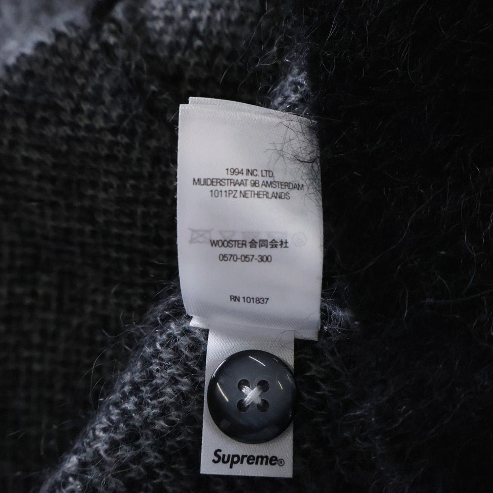 SUPREME(シュプリーム) 22AW Abstract Stripe Cardigan アブストラクト ストライプモヘヤニットカーディガン ブラック