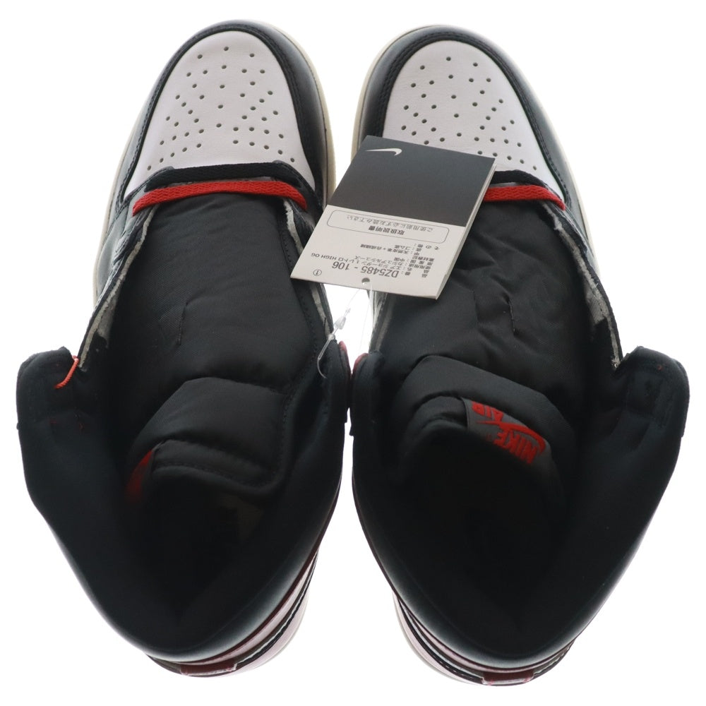 NIKE(ナイキ) AIR JORDAN 1 エアジョーダン レトロ ブラック トゥ ハイカットスニーカー レッド/ホワイト/ブラック US10/28cm DZ5485-106