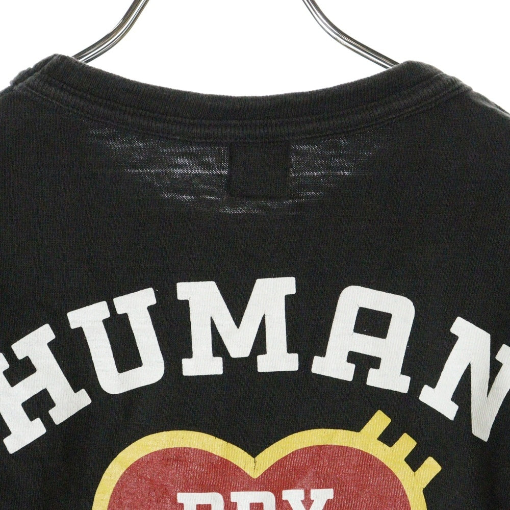 HUMAN MADE(ヒューマンメイド) Dry Alls Heart T-Shirt ドライエール フロントプリント半袖Tシャツ 半袖カットソー ブラック