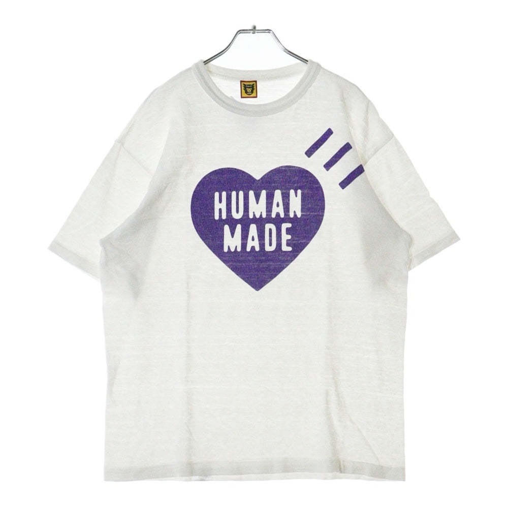 HUMAN MADE(ヒューマンメイド) 24SS Heart T-Shirt フロントハートプリント半袖Tシャツ 半袖カットソー ホワイト