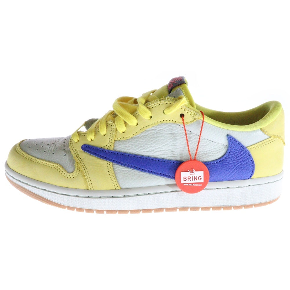 NIKE(ナイキ) ×TRAVIS SCOTT WMNS AIR JORDAN 1 RETRO LOW OG Canaryx ウィメンズ エアジョーダン1 カナリー ローカットスニーカー レディース US11/28.0cm DZ4137-700