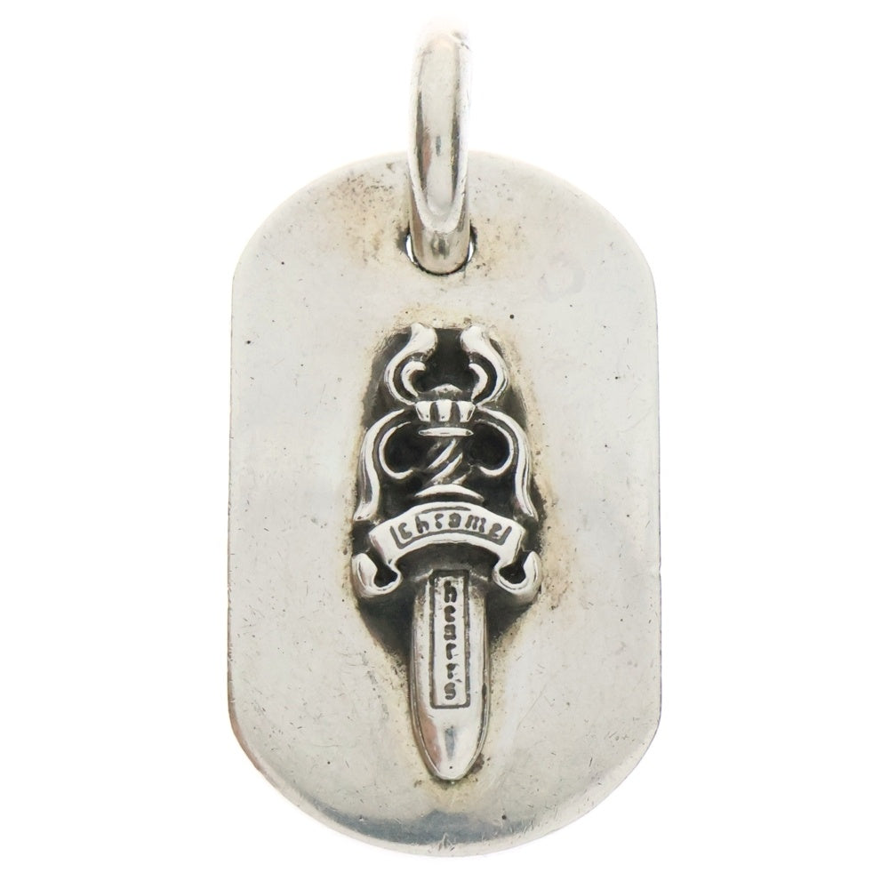 CHROME HEARTS(クロムハーツ) D TAG SM RSD DAGGER レイズドドッグタグ スモール ダガー ネックレストップ シルバー