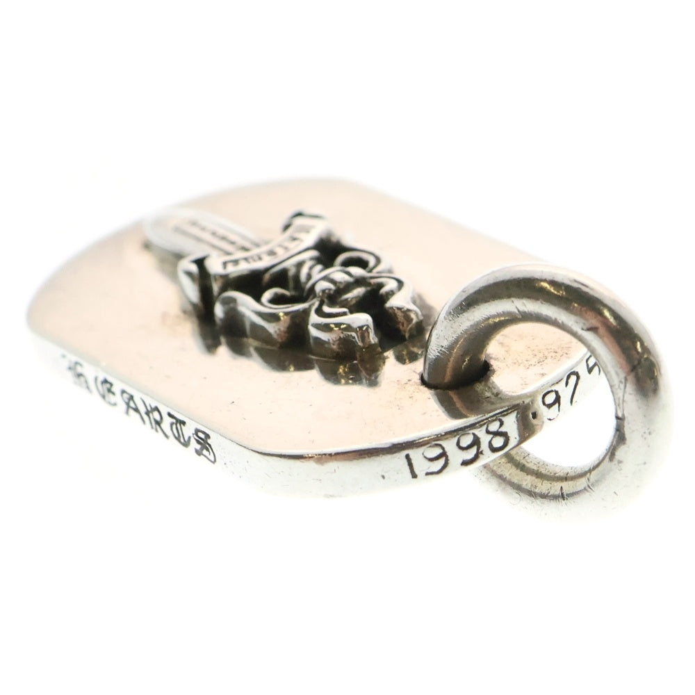 CHROME HEARTS(クロムハーツ) D TAG SM RSD DAGGER レイズドドッグタグ スモール ダガー ネックレストップ シルバー