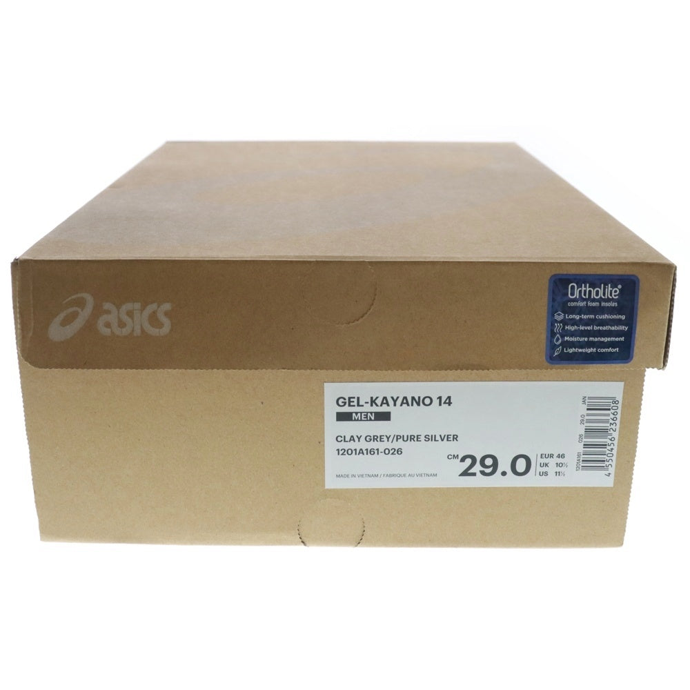 ASICS(アシックス) GEL-KAYANO 14 1201A161-026 ゲルカヤノ クライグレ- ローカットスニーカー US11.5/29.0cm グレー