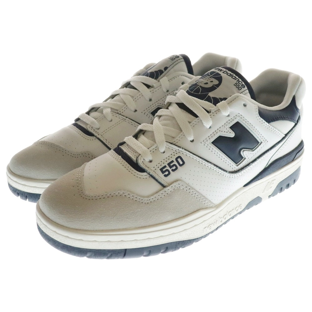 New Balance(ニューバランス) BB550WA1 ローカットスニーカー US11/29.0cm ホワイト/ネイビー