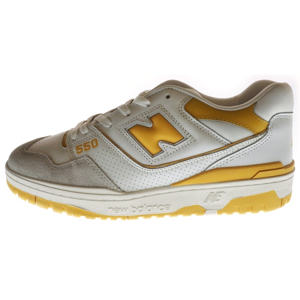 New Balance(ニューバランス) BB550LA1 ローカットスニーカー US11/29.0cm ホワイト/イエロー