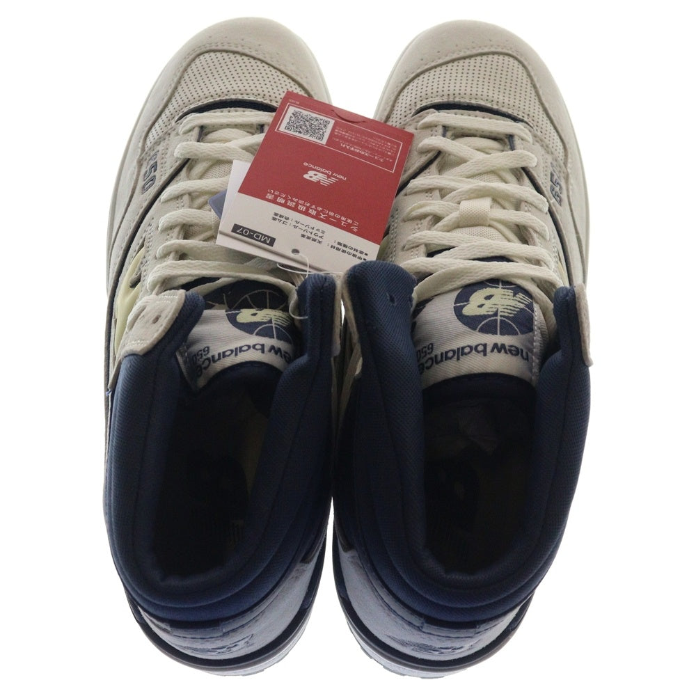 New Balance(ニューバランス) BB650RVN ハイカットスニーカー US11/29cm ホワイト/ネイビー