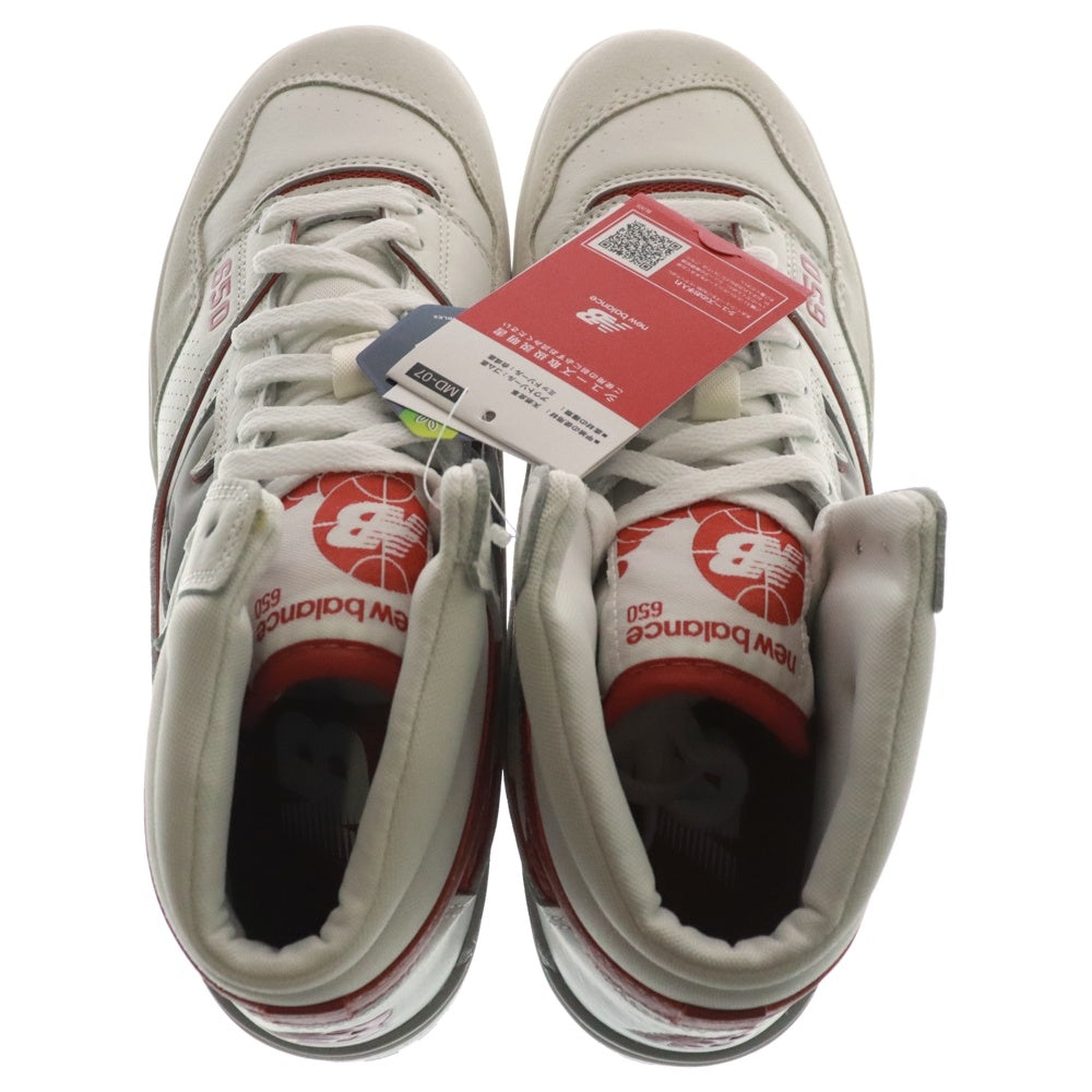 New Balance(ニューバランス) BB650RWF ハイカットスニーカー US11/29.0cm ホワイト/レッド
