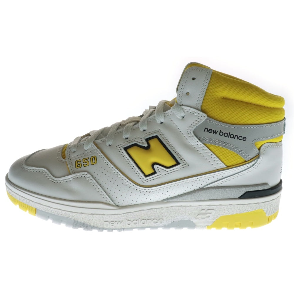 New Balance(ニューバランス) BB650RCG ハイカットスニーカー US11/29.0cm ホワイト/イエロー