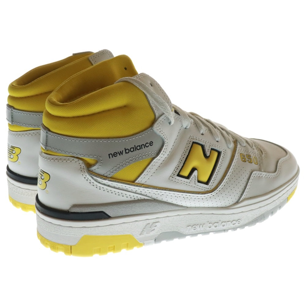 New Balance(ニューバランス) BB650RCG ハイカットスニーカー US11/29.0cm ホワイト/イエロー