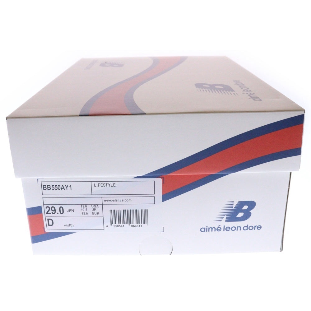 New Balance(ニューバランス) ×Aime Leon Dore BB550 AY1 エメレオンドレ バスケットボールシューズ ローカットスニーカー イエロー/グリーン US11/29.0cm BB550AY1