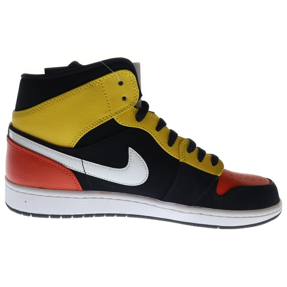 NIKE(ナイキ) AIR JORDAN1 MID SE AMARILLO ORANGE 852542-087 エアジョーダン ミッドカットスニーカー ブラック/イエロー/オレンジ US11/29.0cm