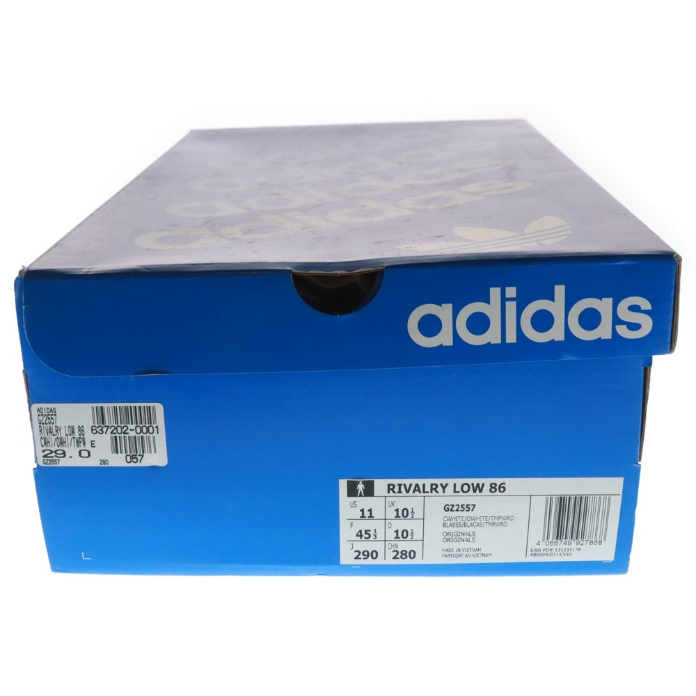 adidas(アディダス) RIVALRY LOW 86 ライバルリー ローカットスニーカー GZ2557 US11/29.0cm ホワイト/レッド