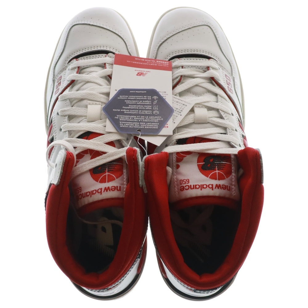 New Balance(ニューバランス) BB650RWR ハイカットスニーカー US11/29.0cm ホワイト/レッド