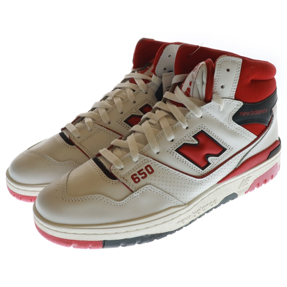 New Balance(ニューバランス) BB650RWR ハイカットスニーカー US11/29.0cm ホワイト/レッド