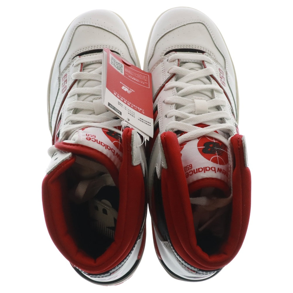 New Balance(ニューバランス) BB650RWR ハイカットスニーカー US11/29.0cm ホワイト/レッド