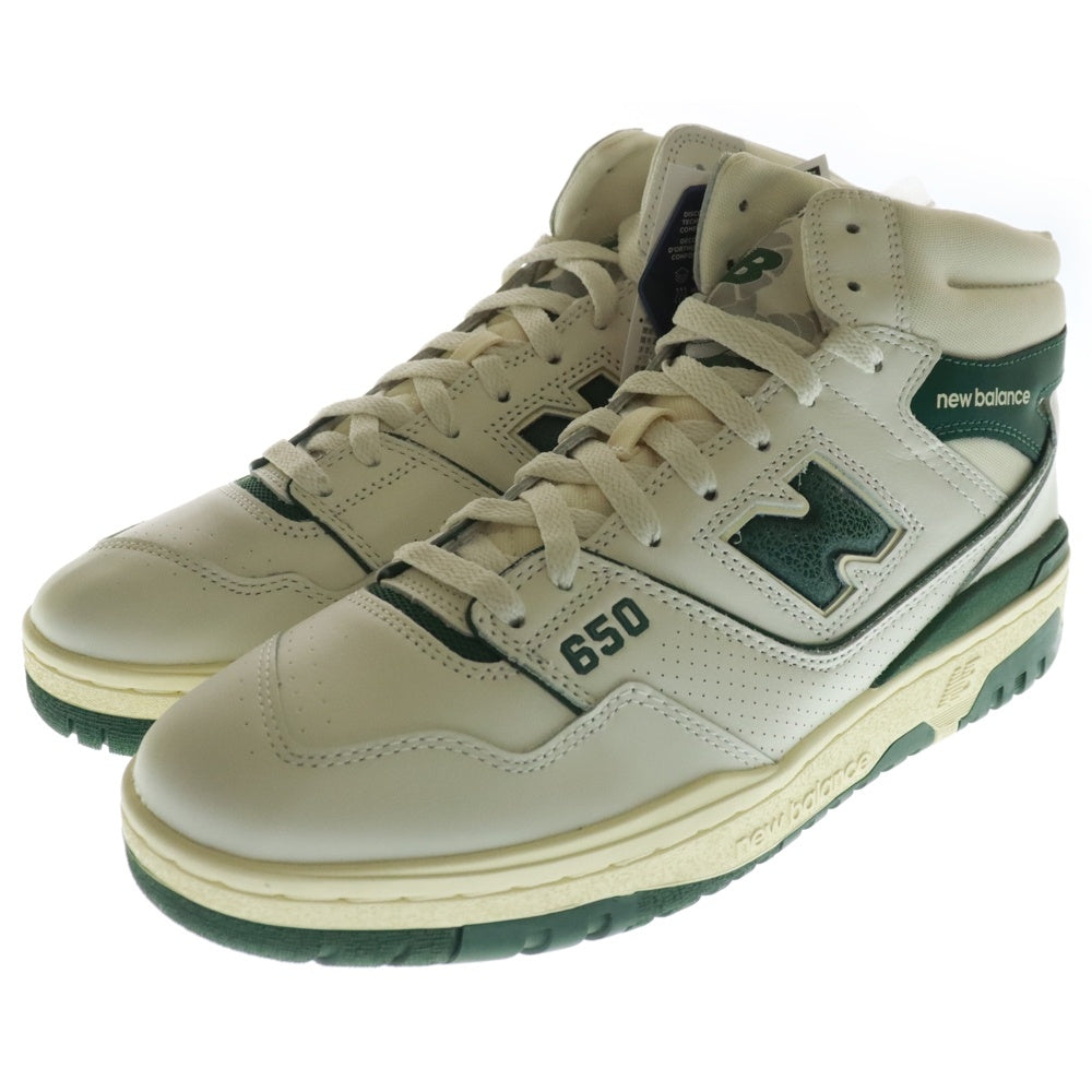 New Balance(ニューバランス) ×Aime Leon Dore 650R BB650RL1 エメ・レオン・ドレ 650R ハイカットスニーカー US11/29.0cm ホワイト/グリーン