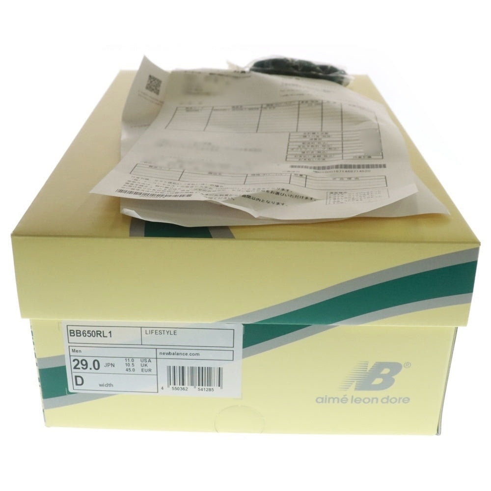 New Balance(ニューバランス) ×Aime Leon Dore 650R BB650RL1 エメ・レオン・ドレ 650R ハイカットスニーカー US11/29.0cm ホワイト/グリーン