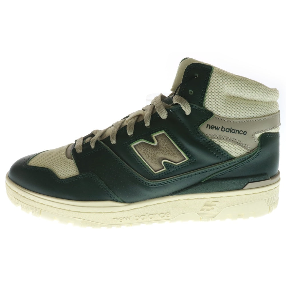 New Balance(ニューバランス) ×AIM LEON DORE BB650RM1 エメレオンドレ レザー ハイカットスニーカー グリーン/ホワイト US11/29.0cm