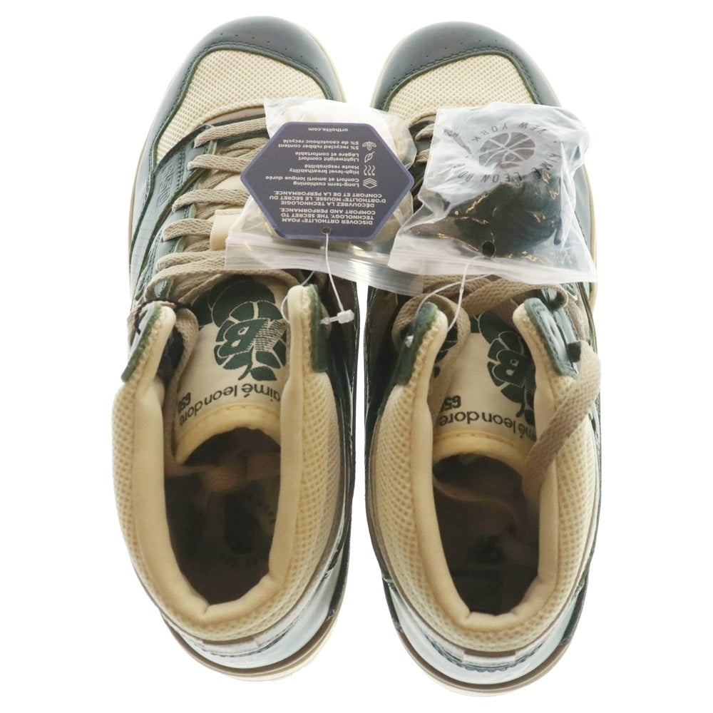 New Balance(ニューバランス) ×AIM LEON DORE BB650RM1 エメレオンドレ レザー ハイカットスニーカー グリーン/ホワイト US11/29.0cm