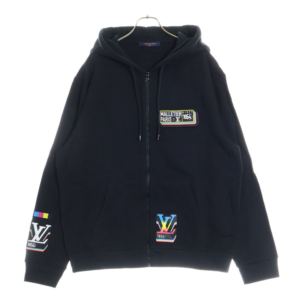 LOUIS VUITTON(ルイヴィトン) 23SS LVジャズロゴパッチジップアップスウェットパーカー RM231M SR1 HOY32W ブラック