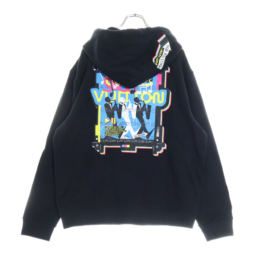 LOUIS VUITTON(ルイヴィトン) 23SS LVジャズロゴパッチジップアップスウェットパーカー RM231M SR1 HOY32W ブラック