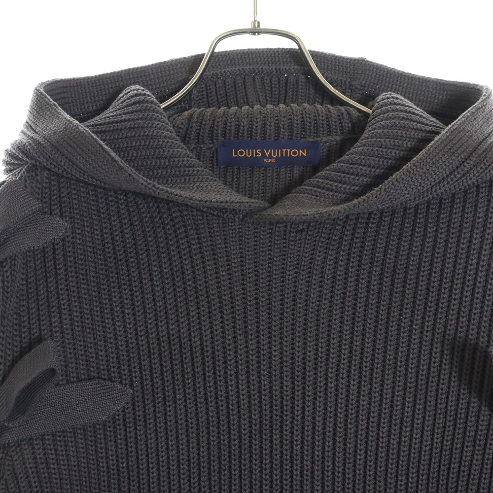 LOUIS VUITTON(ルイヴィトン) 20SS カットデザインニットパーカー チャコールグレー RM201 TYO HIN98W