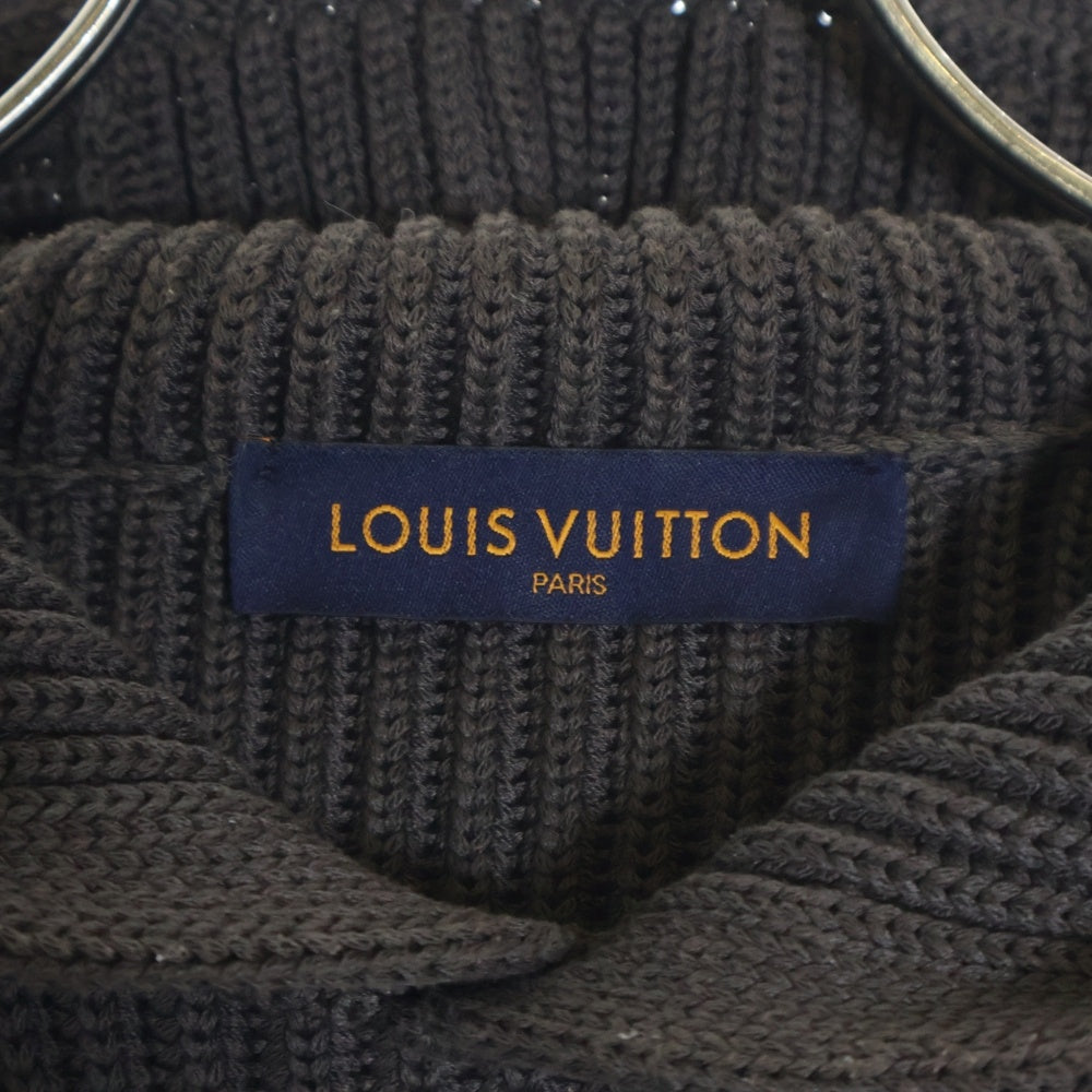 LOUIS VUITTON(ルイヴィトン) 20SS カットデザインニットパーカー チャコールグレー RM201 TYO HIN98W