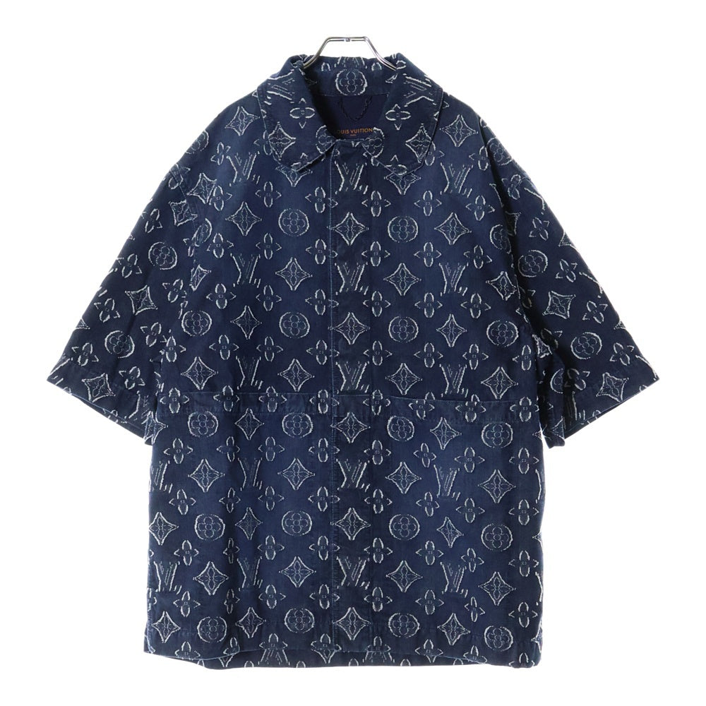 LOUIS VUITTON(ルイヴィトン) 23AW モノグラムシャンブレーショートスリーブ半袖シャツ RM232 ARS HPS73W ブルー