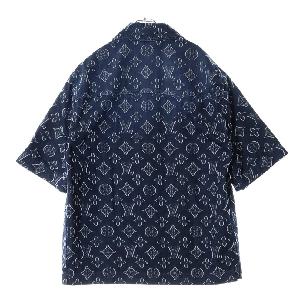 LOUIS VUITTON(ルイヴィトン) 23AW モノグラムシャンブレーショートスリーブ半袖シャツ RM232 ARS HPS73W ブルー