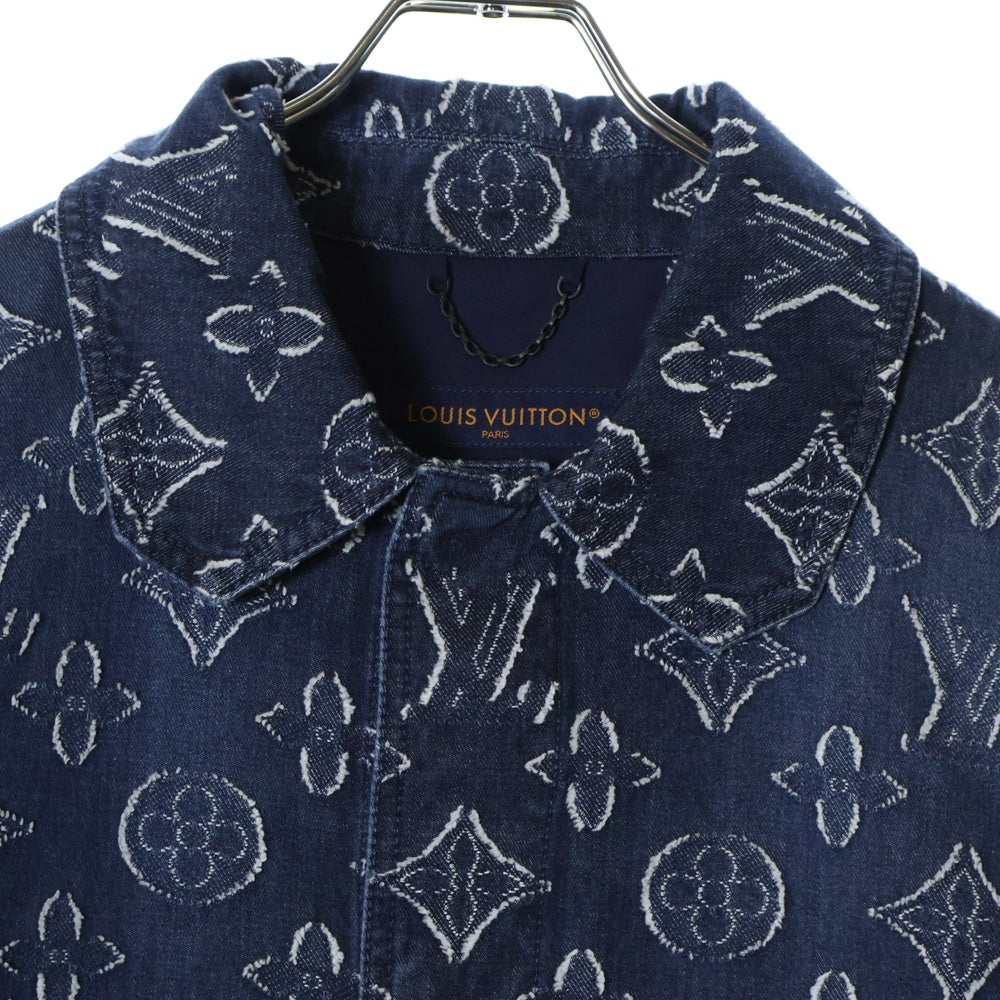 LOUIS VUITTON(ルイヴィトン) 23AW モノグラムシャンブレーショートスリーブ半袖シャツ RM232 ARS HPS73W ブルー