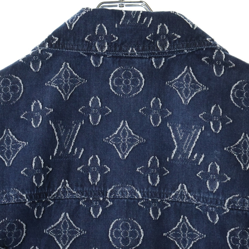 LOUIS VUITTON(ルイヴィトン) 23AW モノグラムシャンブレーショートスリーブ半袖シャツ RM232 ARS HPS73W ブルー