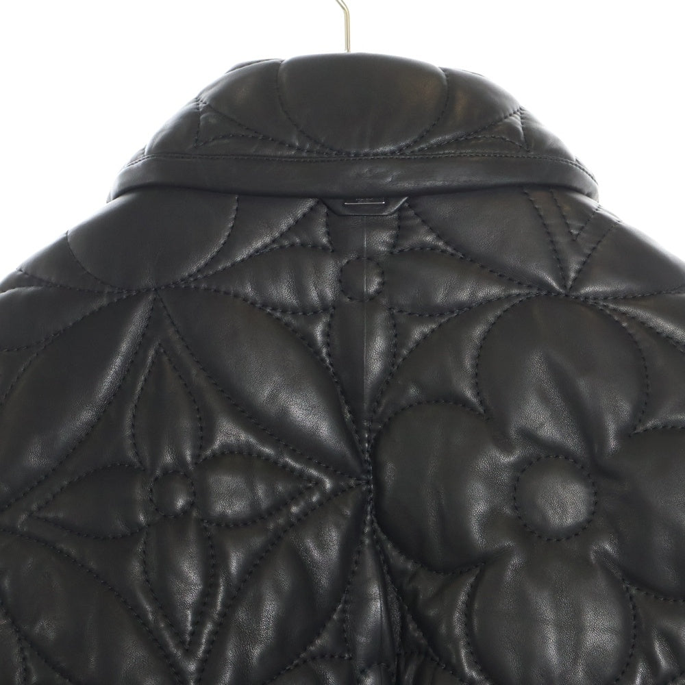 LOUIS VUITTON(ルイヴィトン) 23SS ビッグモノグラムラムスキンレザージャケット RM231Q ET7 HLL55E ブラック
