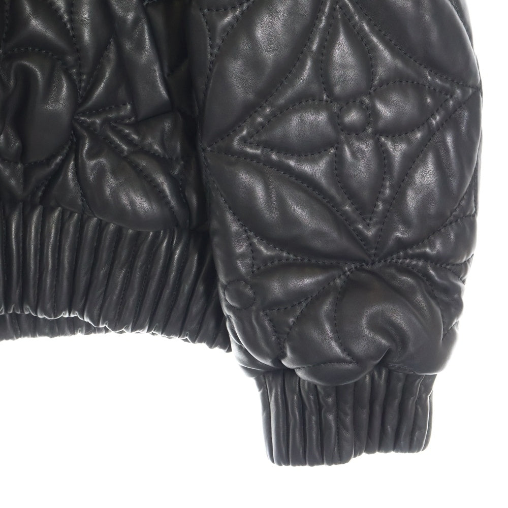 LOUIS VUITTON(ルイヴィトン) 23SS ビッグモノグラムラムスキンレザージャケット RM231Q ET7 HLL55E ブラック