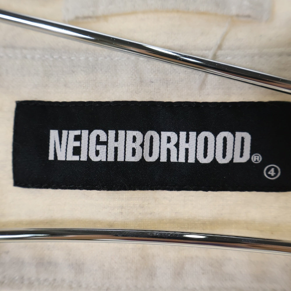 NEIGHBORHOOD(ネイバーフッド) 22SS B.B. C-SHIRT SS フランネル ベースボール 半袖 ゲームシャツ アイボリー 221AQNH-SHM05