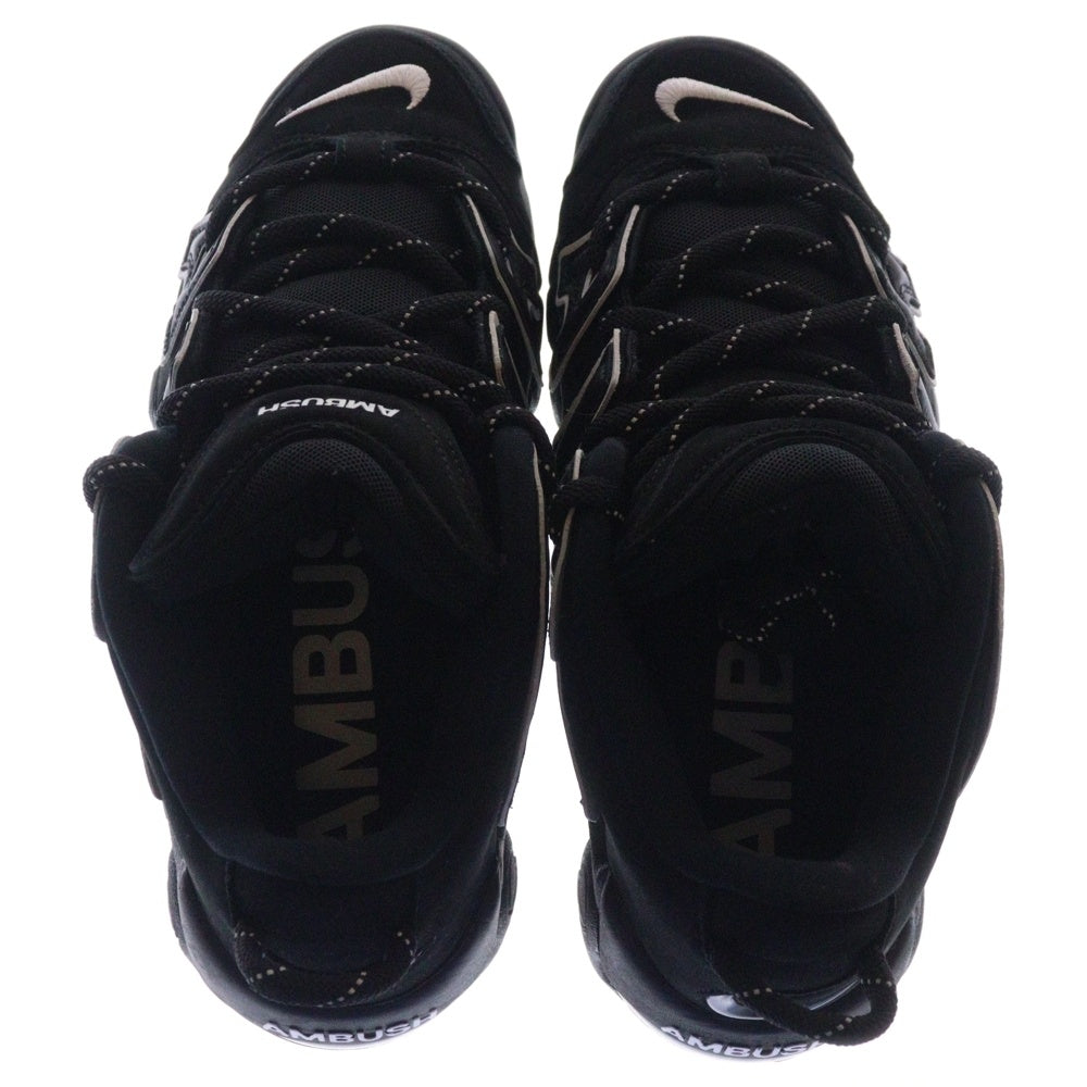 NIKE(ナイキ) ×AMBUSH AIR MORE UPTEMPO LOW FB1299-001 アンブッシュ エアモアアップテンポ ローカットスニーカー ブラック/ホワイト US9.5/27.5cm