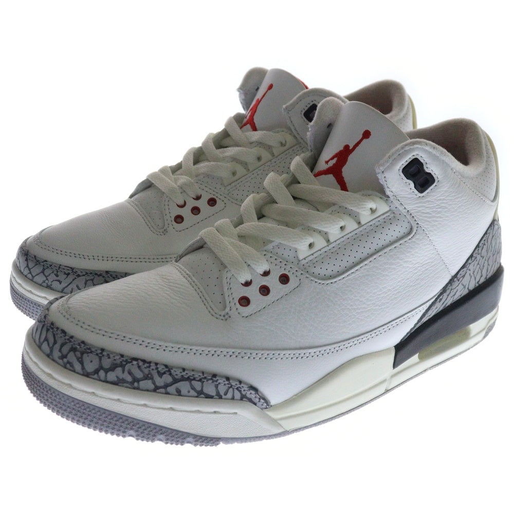 NIKE(ナイキ) AIR JORDAN 3 RETRO WHITE CEMENT REIMAGINED DN3707-100 エアジョーダン3 レトロ ホワイトセメント リイマジンド ハイカットスニーカー ホワイト US9.5/27.5cm