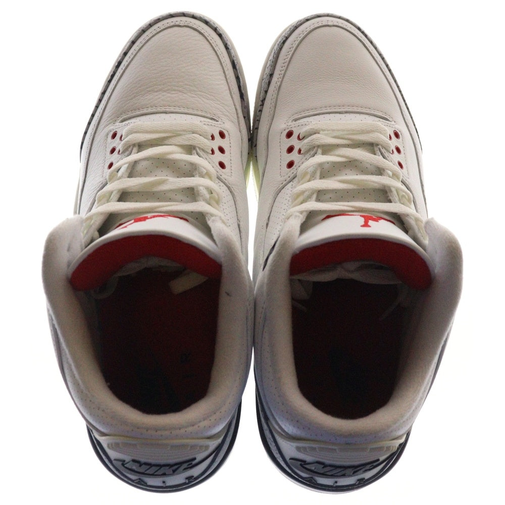 NIKE(ナイキ) AIR JORDAN 3 RETRO WHITE CEMENT REIMAGINED DN3707-100 エアジョーダン3 レトロ ホワイトセメント リイマジンド ハイカットスニーカー ホワイト US9.5/27.5cm