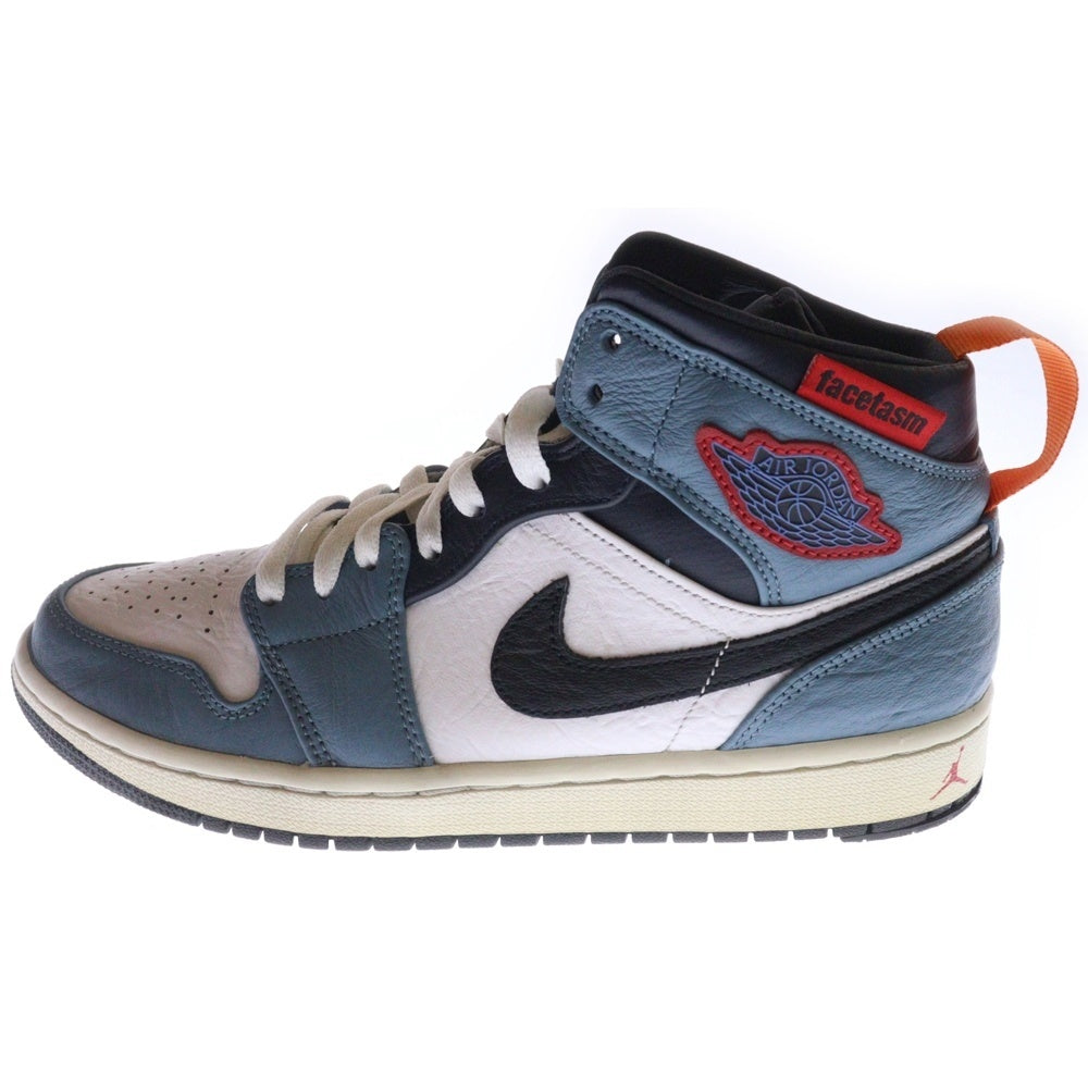 NIKE(ナイキ) ×FACETASM AIR JORDAN 1 MID SE FRLS APLA CU2802-100 ファッセタズム エアジョーダン1 フィアレス ミッドカットスニーカー ブルー/ホワイト US8.5/26.5cm