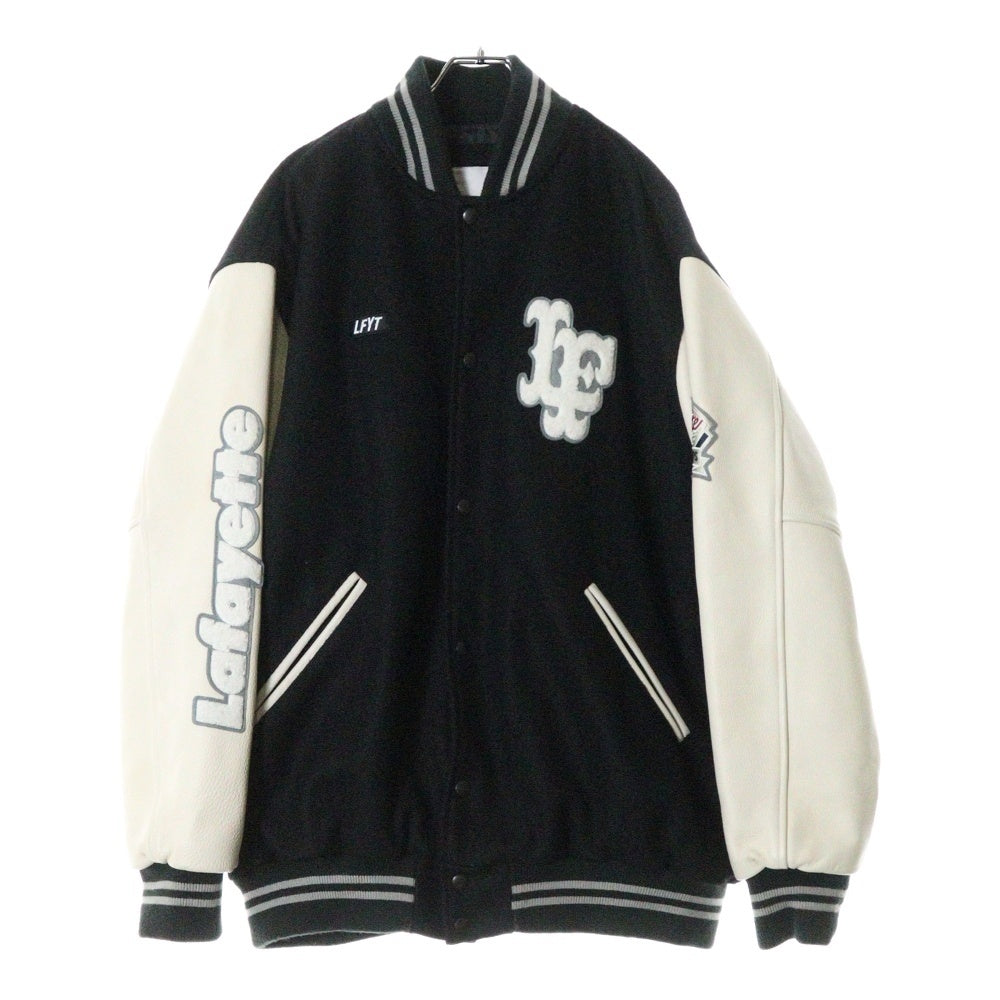 LFYT(エルエフワイティー) LAFAYETTE WORLD CHAMPS 2021 LF LOGO STADIUM JACKET LA211014 ラファイエット スタジアムジャケット ブルゾン ブラック/ホワイト