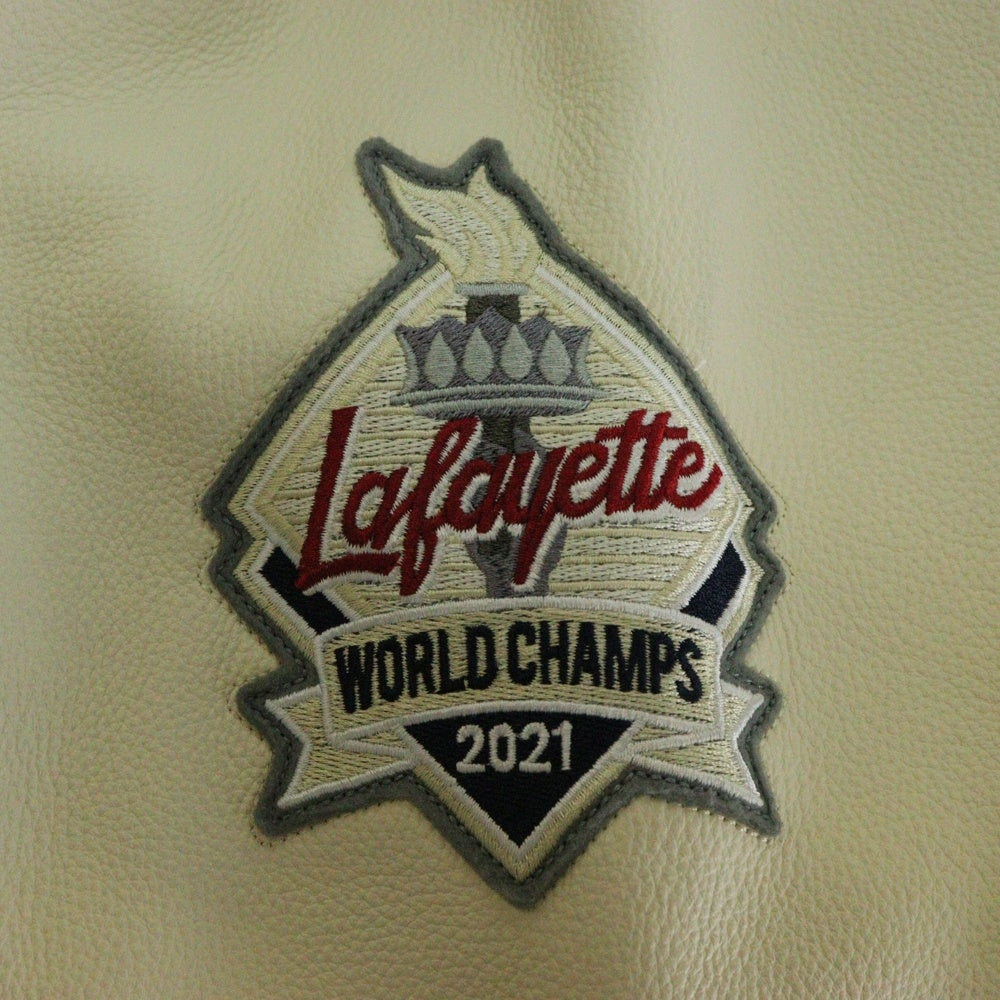 LFYT(エルエフワイティー) LAFAYETTE WORLD CHAMPS 2021 LF LOGO STADIUM JACKET LA211014 ラファイエット スタジアムジャケット ブルゾン ブラック/ホワイト